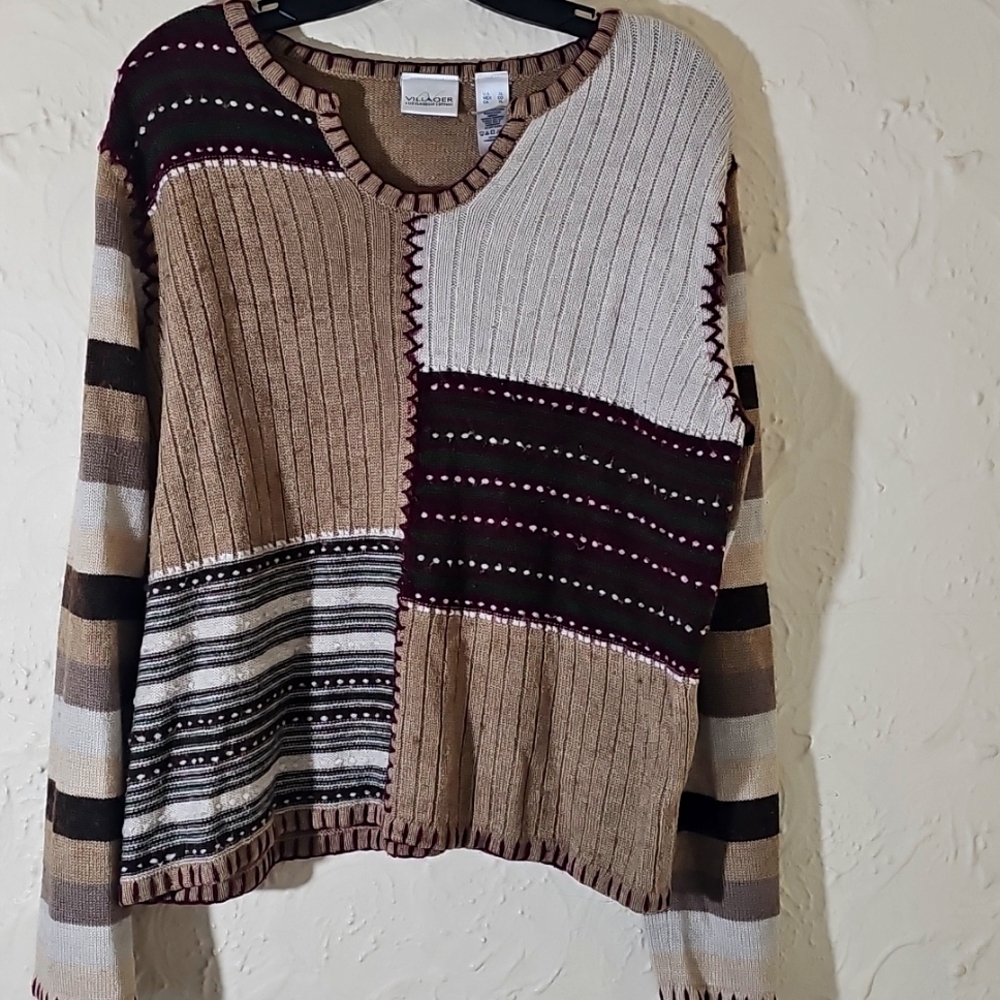 Villager Liz Claiborne Wool Blend Sweater XL